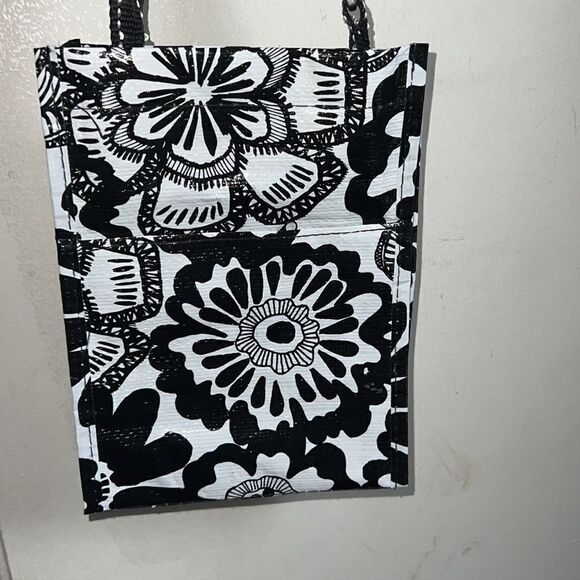 MIXED BAG DESIGNS Black and White Hipster Floral Crossbody - Picture 3 of 5